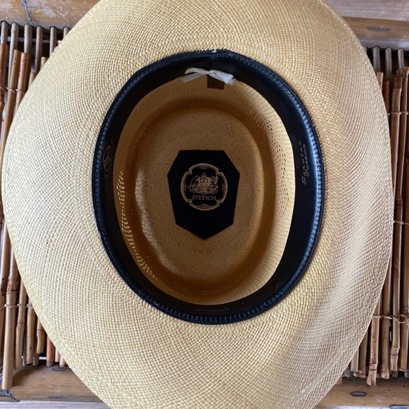 Vintage Stetson Derringer 60s/70s Genuine Panama Hat - Picture 12 of 16